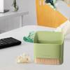 Glixoft Small Dustpan and Brush Set, Mini Dust Pan with Broom Set Brush Table Crumb Sweeper Mini Trash Can Keyboard Cleaning Brush view 2