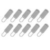 10Pcs Zipper Repair Kit Replacement Parts Zip Zipper,Durable Zipper Pull Replacement Set Spare,Zip Puller Replacement,Removable Zipper Pull Tabs for Purse,Clothes,Jeans,Suitcase (Gray) view 1