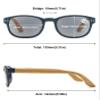 ABETOS Reading Sunglasses UV400 Protection Outdoor Sun Readers for Men Women Wood Full Lens Tinted Blue Light Reading Eyeglasses 1.0+ 1.5+ 2.0+ 2.5+ 3.0+, Blue+2.5 view 2