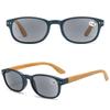ABETOS Reading Sunglasses UV400 Protection Outdoor Sun Readers for Men Women Wood Full Lens Tinted Blue Light Reading Eyeglasses 1.0+ 1.5+ 2.0+ 2.5+ 3.0+, Blue+2.5 view 3