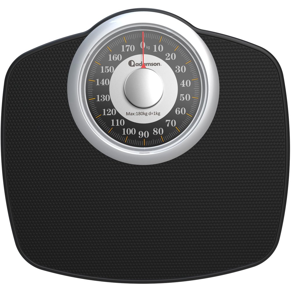 Adamson A25 Bathroom Scales - Up to 180kg, Anti-skid Rubber Surface, Extra Large Numbers - High Precision Weighing Scales for Body Weight - Durable with 20-year Assurance - New Version