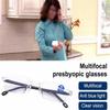 2PCS Color-Changing Anti-Blue Light Presbyopia Glasses, Intelligent Zoom Anti Blue Light Presbyopia Glasses, Auto Focus Multifocal Reading Glasses for Men Women (+3.50) view 2
