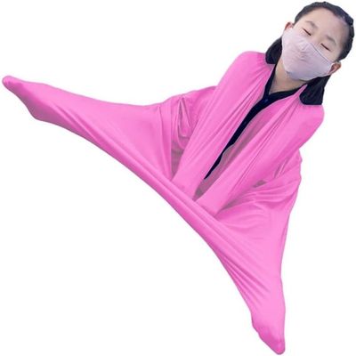 Sensory Body Sock for Kids, 47"x27" Full Body Wrap Stretch Body Sox to Relieve Stress for Children with Autism, Anxiety(Rosa,M)