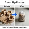 Tezraftaar 10 x Clear Heavy Duty Bin Liner Bags 18" x 29" x 39" 90 Litre 200 Gauge Strong Refuse Sacks Thick Plastic Bin Bags for Household Kitchen Office Garden Waste Recycling view 2