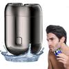 2024 New Upgrade Pocket Shaver USB Mini Shavers for Men, Electric Mini Portable Razor, Rechargeable Waterproof Compact Electric Shaver, Double Head Razor, for Home Car Travel (Black) view 1