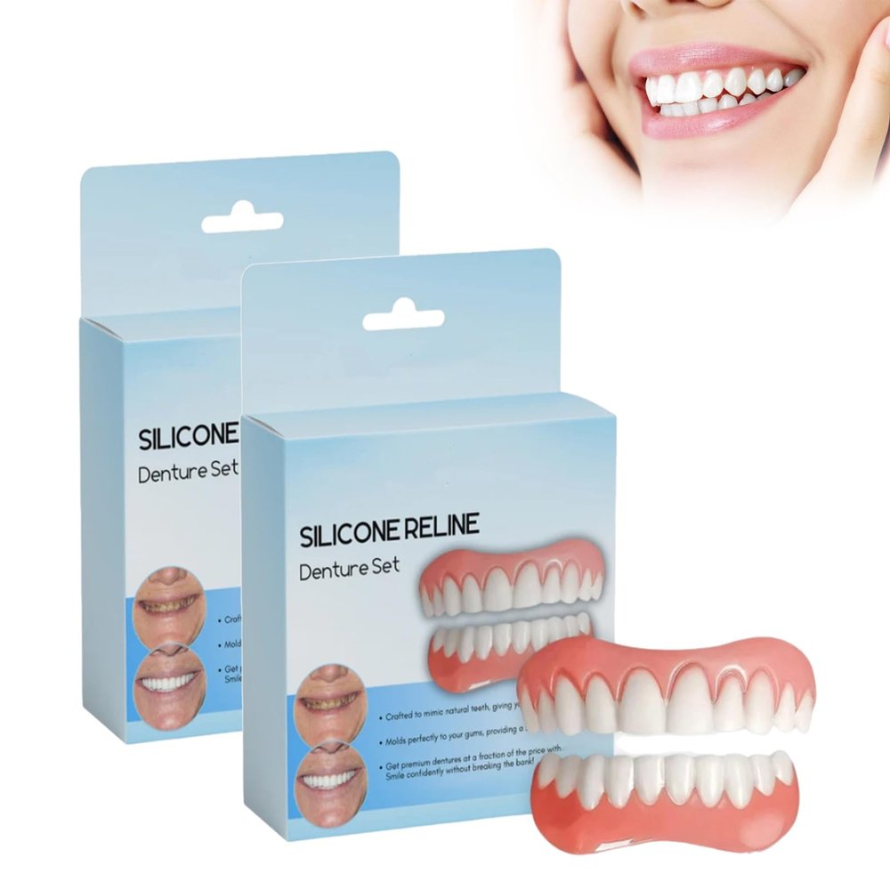 Silicone Reline Denture Set, Denture Silicone Reline Kit, Silicone Denture Reliner Kit, Denture Reline Kit, Silicone Dentures (2sets)
