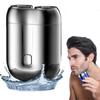 2024 New Upgrade Pocket Shaver USB Mini Shavers for Men, Electric Mini Portable Razor, Rechargeable Waterproof Compact Electric Shaver, Double Head Razor, for Home Car Travel (Grey) view 1