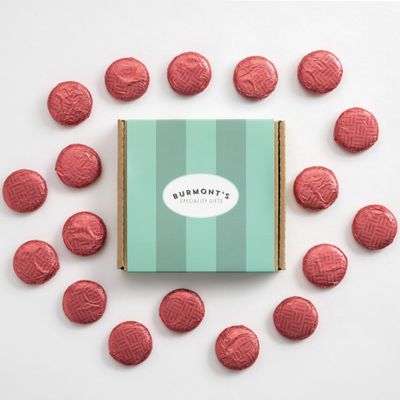 Vegan & Dairy Free Chocolate Creams - 18 Pink Gin Fondant Dark Chocolates Exclusive To Burmonts