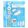 80 Smooth Organic Mix TAMPONS, and Specially Formulated Tampon LUBE, Bulk Buy ~3 Months Supply, Free Butterflies Mini Bag (LUBPON Tampon Kit, Mix: 35 Regular 25 Super 20 Super Plus, Mix, Butterflies) view 1