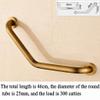 18in Wall Mounted Grab Bar Copper Handrails for Bathtubs & Showers 135 Angled Hand Support Rail for Bathroom Safety Ideal for Elderly Pregnant Women and Handicapped Individuals (Antique) view 2