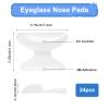 24 PCS Glasses Rubber Nose Pads, Anti Slip Silicone Adhesive Glasses Nose Grips, 2.5 mm Soft Foam Nose Bridge Pads Cushions, Plastic Nose Pad Covers, Eyewear Retainer for Eyeglasses and Sunglasses view 2