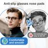24 PCS Glasses Rubber Nose Pads, Anti Slip Silicone Adhesive Glasses Nose Grips, 2.5 mm Soft Foam Nose Bridge Pads Cushions, Plastic Nose Pad Covers, Eyewear Retainer for Eyeglasses and Sunglasses view 4