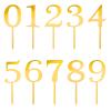 0-9 Numbers Cake Topper, Ymapinc 10 Pcs Acrylic Cake Topper Numbers For Gold Happy Birthday Christmas Wedding Party Anniversary DIY Supplies Set view 1