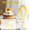 0-9 Numbers Cake Topper, Ymapinc 10 Pcs Acrylic Cake Topper Numbers For Gold Happy Birthday Christmas Wedding Party Anniversary DIY Supplies Set view 2