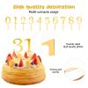 0-9 Numbers Cake Topper, Ymapinc 10 Pcs Acrylic Cake Topper Numbers For Gold Happy Birthday Christmas Wedding Party Anniversary DIY Supplies Set view 3