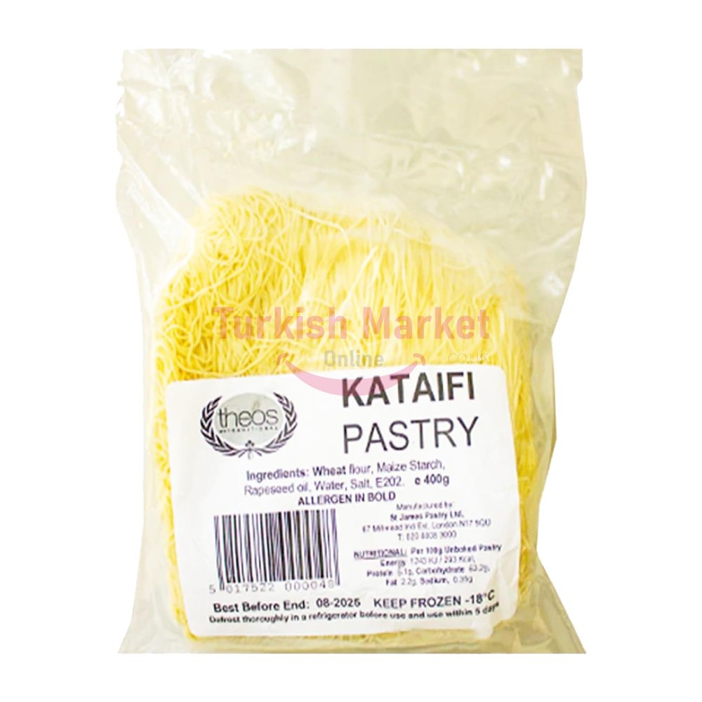 Original Fresh Premium Kataifi Original Pastry Threads Kadayif Dubai Chocolate Pastry Fresh Taze Kadayif 400 Gr by Turkish Online Market UK