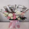 Bear Chocolate Bouquet with Silk Flowers view 1