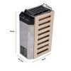3.6KW Stainless Steel Sauna Heater,Dry Steam Bath Sauna Heater Stove with Internal Controller,Electric Sauna Stove for Home Hotel Sauna Room Spa Shower Bath view 2