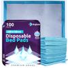 100xDryEase Disposable Incontinence Bed Pads 60 x 60cm | Highly-Absorbent Incontinence Bed Sheets | Waterproof Incontinence Sheets for Sofa, Mattress, Chair & for Babies, Children, Adults, & Elderly. view 1