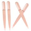 AUTSUPPL 4pcs Golden Stainless Steel Eyebrow Plucker Tweezers with Comb, Lightweight and Portable Beauty Tools for Removing Ingrown Hairs, for Precise Eyebrow Shaping at Home view 1