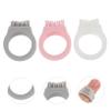 NULYLU 6pcs Portable Mini Silicone Ring Toothbrushes Soft Bristles for Travelers Hikers in White Grey and Pink Compact Travel Toothbrush Set for Outdoor Hiking and Daily Oral Care view 3