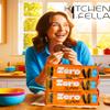 Gullon Zero Chocolate Biscuits Milk Choc Oaties Slimms 3 x 150g + Kitchen Fella Movie Treats Postcard  High Fibre, No Palm Oil, Vegetarian, Chocolate Gift view 2