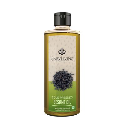 Cold Pressed Sesame Oil, 500 ml, Pure & Natural | Cooking Oil | Product of India | Premium Quality | Unrefined