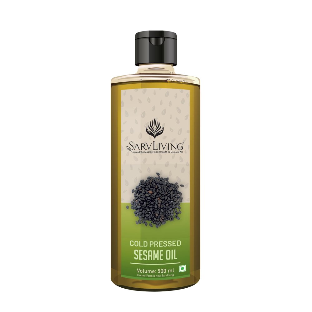 Cold Pressed Sesame Oil, 500 ml, Pure & Natural | Cooking Oil | Product of India | Premium Quality | Unrefined