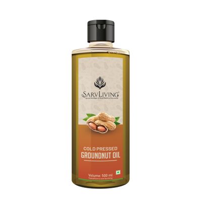 Cold Pressed Groundnut Oil, 500 ml, Pure & Natural | Preservative Free | Premium Quality | Cooking Oil | Peanut Oil | Healthy Oil |