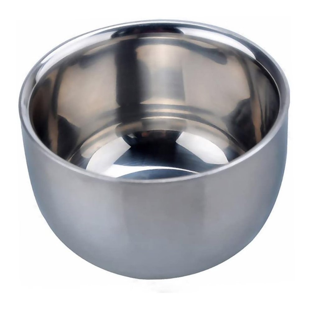 Baluue Accessory Shaving Bowl Shaving Soap Cup Bubble Bowl Stainless Steel for Men's Grooming