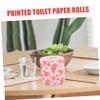 Beavorty 2pcs Rose Printed Toilet Paper Rolls with Floral Design, Thick Wood Pulp Paper Bathroom Cleaning Tissues with Moisture Retention, for Holiday Celebrations and Party Favors view 4