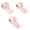 minkissy 3 Rolls Valentine Pattern Decorative Toilet Tissue Roll for Bathroom with Heart Design view 1