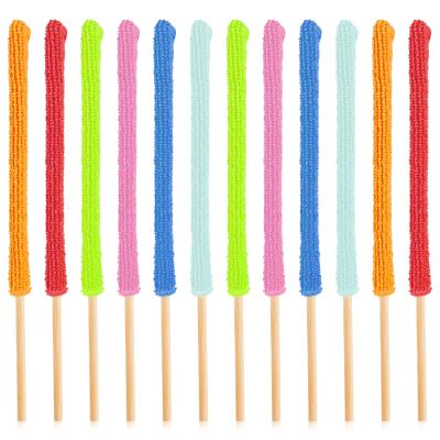 12 Pack Microfiber Detail Dusters - Small Cleaning Tools for Car Vents, Fans, Blinds & Windows