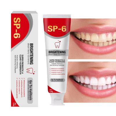 -6 Ultra Whitening Toothpaste,120g Deep-Gentle Cleaning 6 Probioticss Toothpaste,Deep Cleaning Oral Care Toothpaste,Teeth Whitening Toothpaste,Stain Removal Toothpaste, for Oral Care