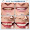 Brigtviee 2 pairs False Teeth Natural Tone Veneers Dentures Top and Bottom Instant Veneers Fake Teeth Whitening Temporary Prosthesis Teeth Comfortable Flex Cosmetic Teeth for Men and Women view 4