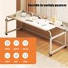 Height Adjustable Overbed Table with Wheels - Fully Adjustable Stand for Laptop Cart, Bedside Table, and Mobile Desk - Ideal for Bedroom, Living Room, and Sofa Use view 4