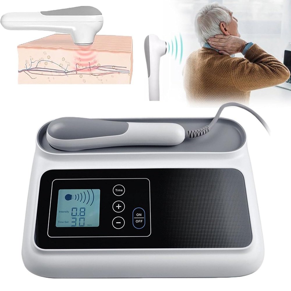 1.05 Mhz Ultrasound Therapy Device, 5 Gears Adjustable Ultrasound Physiotherapy Device With Touch Control, Timing (5-30 Min.) + LCD Screen Display, For Knee, Shoulders, Lumbar Spine