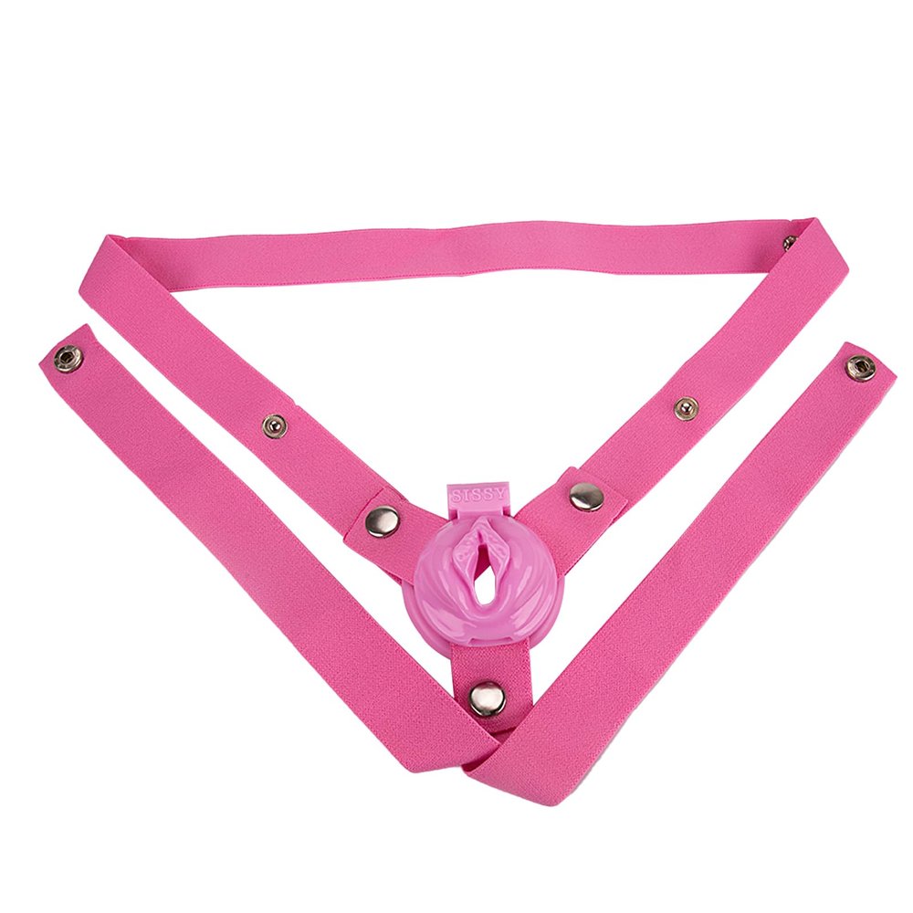 Male Chastity Device with Chastity Belt - Premium Resin Chastity Cage Kit, Ergonomic Contour Design, 4 Interchangeable Sizing Rings, Ideal Adult Gift for Intimate Relationship(3-Pink, S)