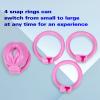 Male Chastity Device with Chastity Belt - Premium Resin Chastity Cage Kit, Ergonomic Contour Design, 4 Interchangeable Sizing Rings, Ideal Adult Gift for Intimate Relationship(3-Pink, S) view 3
