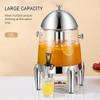 Beverage Dispenser, 12L Hot and Cold Drink Dispenser, Lemonade Tea Water Coffee Chafer Urn with Fuel Holder, Spigot & Ice Container & Lid, for Parties Buffet Catering Hot & Cold Drinks (Color:pc) view 2