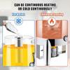 Beverage Dispenser, 12L Hot and Cold Drink Dispenser, Lemonade Tea Water Coffee Chafer Urn with Fuel Holder, Spigot & Ice Container & Lid, for Parties Buffet Catering Hot & Cold Drinks (Color:pc) view 3