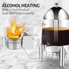 Beverage Dispenser, 12L Hot and Cold Drink Dispenser, Lemonade Tea Water Coffee Chafer Urn with Fuel Holder, Spigot & Ice Container & Lid, for Parties Buffet Catering Hot & Cold Drinks (Color:pc) view 4