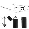 2 Pairs Folding Reading Glasses +2.0, Blue Light Blocking Reader Magnify Compact Small Portable Presbyopic Glasses With Flip Case, Black Readers Anti Blue Reading Glasses Pocket Size for Men and Women view 2