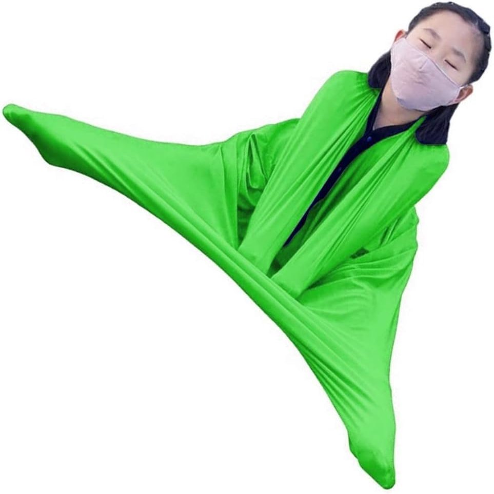 Special Supplies Sensory Body Sock Full Body Wrap to Relieve Stressfor Autistic and Processing Disorders Promote Integration Self Regulation Skills(Grn,XL)