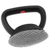 Chainmail Brush Scrubber, Stainless Steel Mesh Dish Cleaner with Non-Slip Silicone Handle, Enhanced Soldered Round Metal Chainmail Cleaning Brush for Cookware (Black) view 1