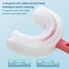 XUKZIMA 2 Pcs Kids Toothbrushes U Shaped Toothbrush 360All-Round Cleaning Silicone Teeth Brush for Kids 2-6Years (Blue and Pink) view 3