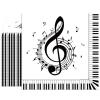 40pcs Musical Note Napkins Black and White Music Napkins Music Notes Party Decorations for Boys and Girls Birthday Music Themed Party Disposable Napkins 2-Ply view 1