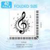 40pcs Musical Note Napkins Black and White Music Napkins Music Notes Party Decorations for Boys and Girls Birthday Music Themed Party Disposable Napkins 2-Ply view 3