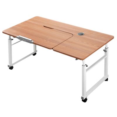 LXJBBD Adjustable Height Overbed Table With Wheels - Bed Desk Over The Bed Table With Mobile Desk For Computer Table For Bed