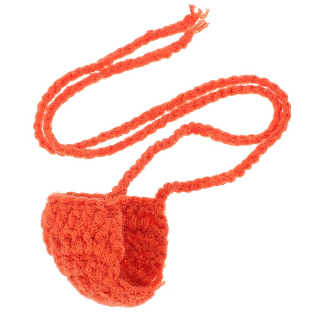 Didiseaon Unisex Nose Warmer Breathable Mask Made of Synthetic Material Hand Made Wool Weaving Simple Shape Nose Cover for Snowboarding and Motorcycling Orange